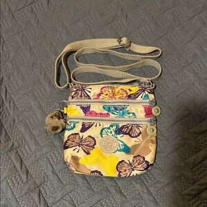 Kipling Multicolor Butterflies Crossbody Bag